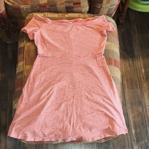 Striped Off-Shoulder Dress